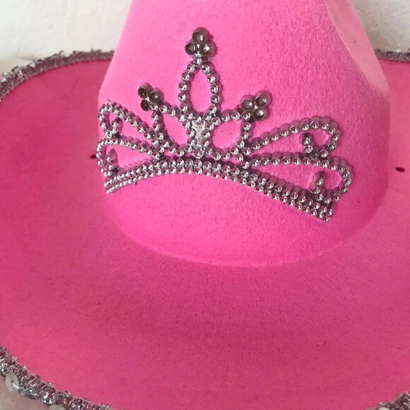 Girls Pink Princess Light up Cowboy Hat - Picture 8 of 11